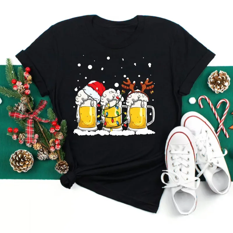 thumbnail image 1 of Camiseta de manga corta para mujer Venta rápida de la marca Joom en Amazon Tmall para Navidad Temu Wish Design, 1 of 5