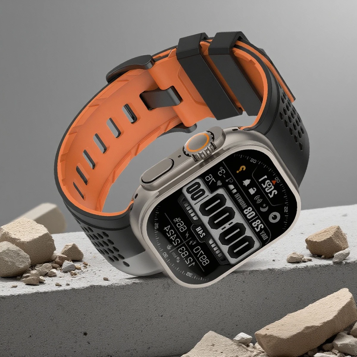 Two-Tone Breathable Sport Band - Silicone Strap