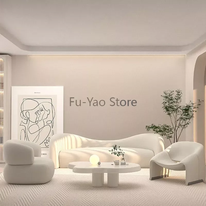 

White Simple Living Room Sofa Velvet Free Shipping Minimalist Lazy Living Room Sofa Floor Ergonomic Divani Soggiorno Furniture