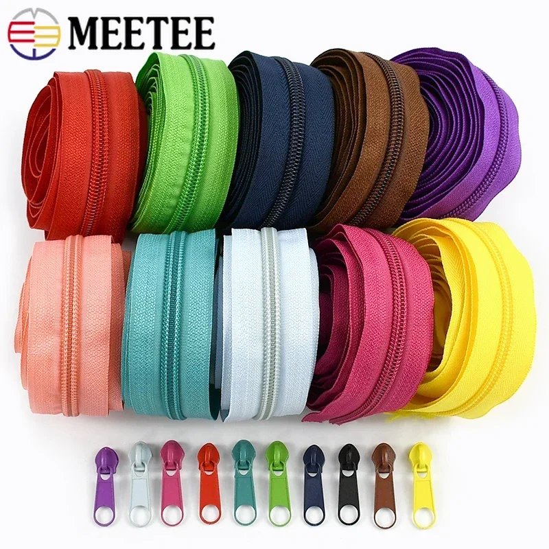 Rainbow Nylon Zipper with Slider Bags for Garment Decoration and Repair – Available in Multiple Lengths