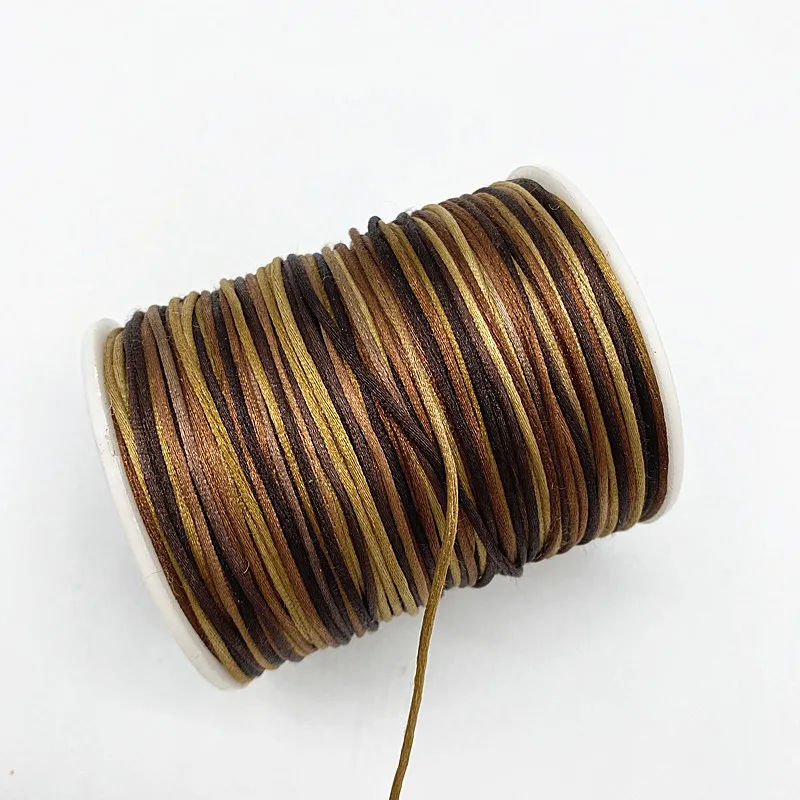 Colorful Chinese Knot Line Cord Silk Satin Cord Nylon DIY String Necklace Bracelets 10----100yards/lot 1.0mm
