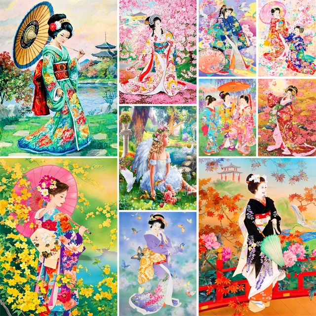 Paint By Numbers Adults kids Asian Anime Figure DIY Painting Kit 40x50CM  Canvas