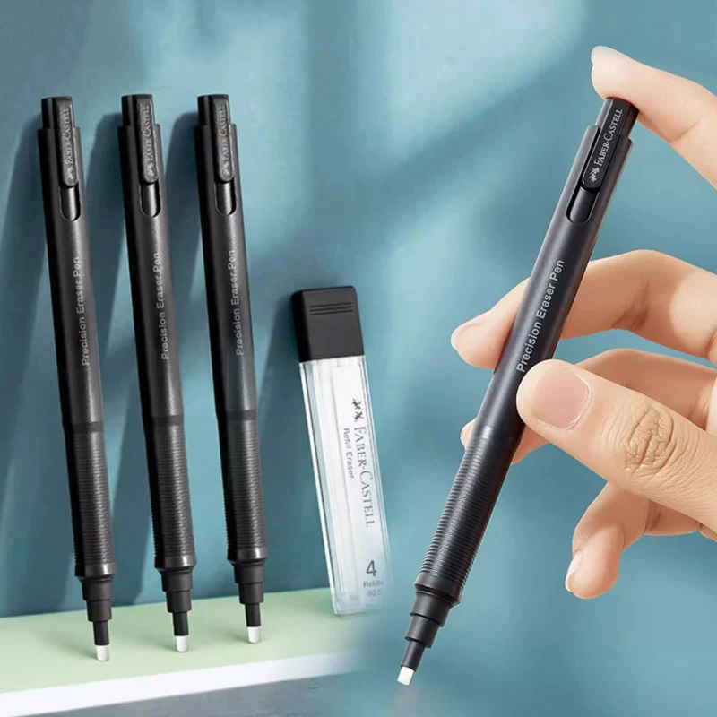 펜 스타일 지우개 수축식 자동 연필 고무 고정밀 연필 지우개 수정 도구 전문 드로잉 연필깎이