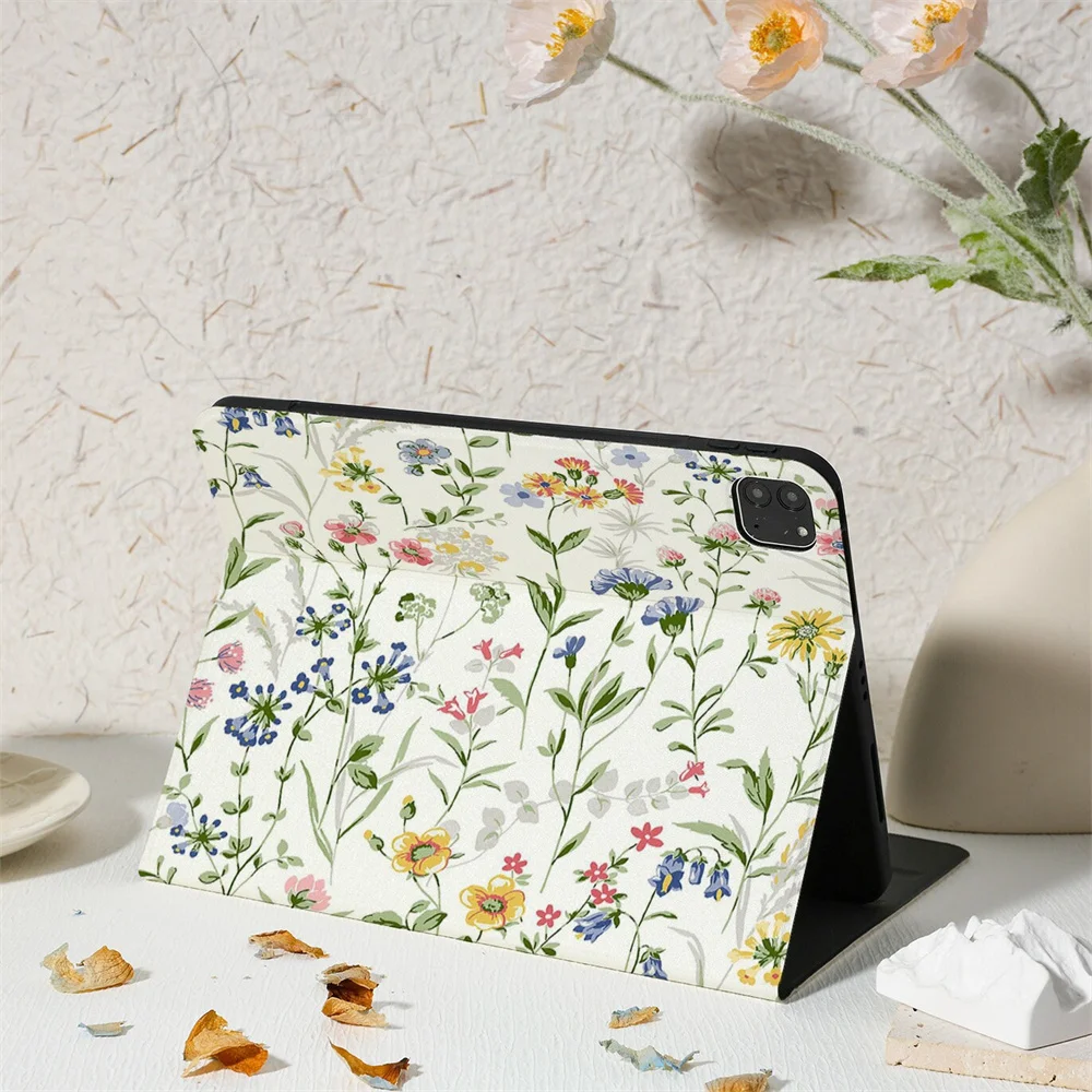 Floral Retro Colorido com Suporte de Lápis Funda Case para Ipad Air 5th 4th 10.9 Pro 11 10.2 9th Air3 Pro 10.5 10th 2023 Case - Imagem 5