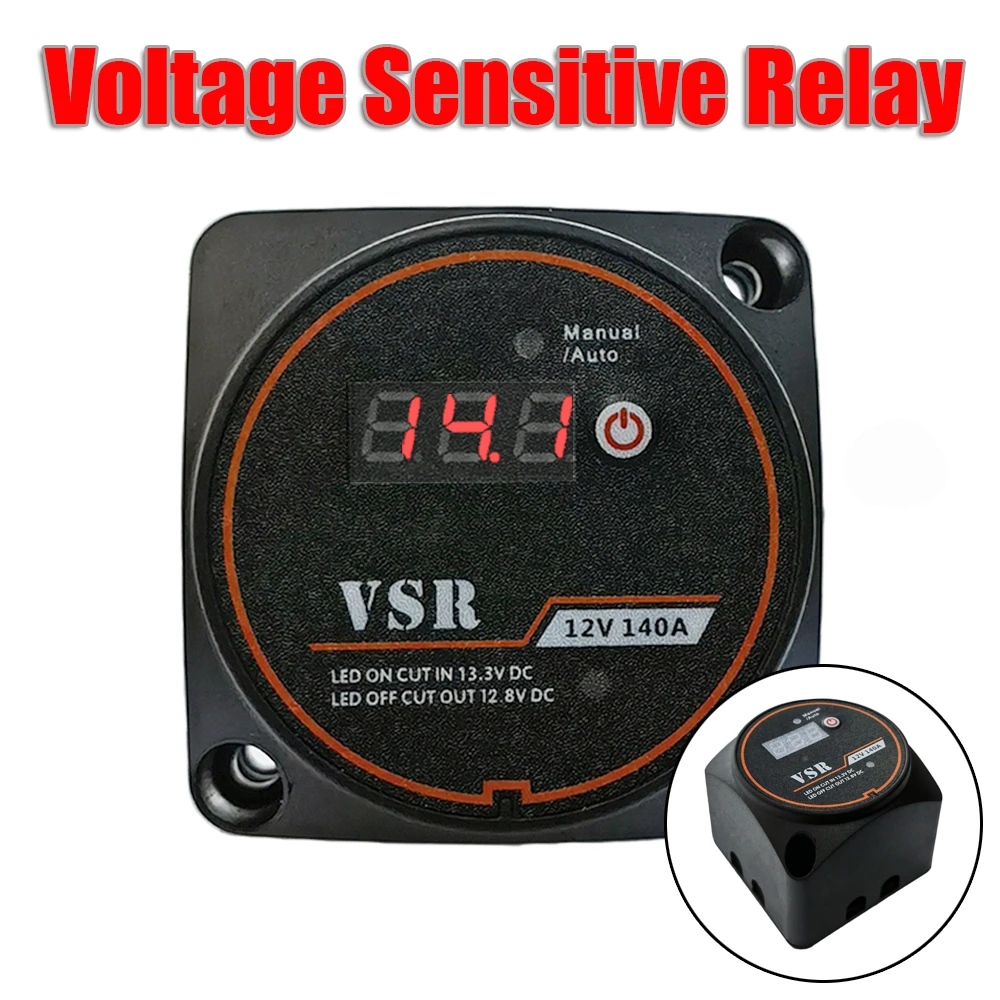 Voltage Sensitive Relay Dual Battery System Digital Display VSR 12V
