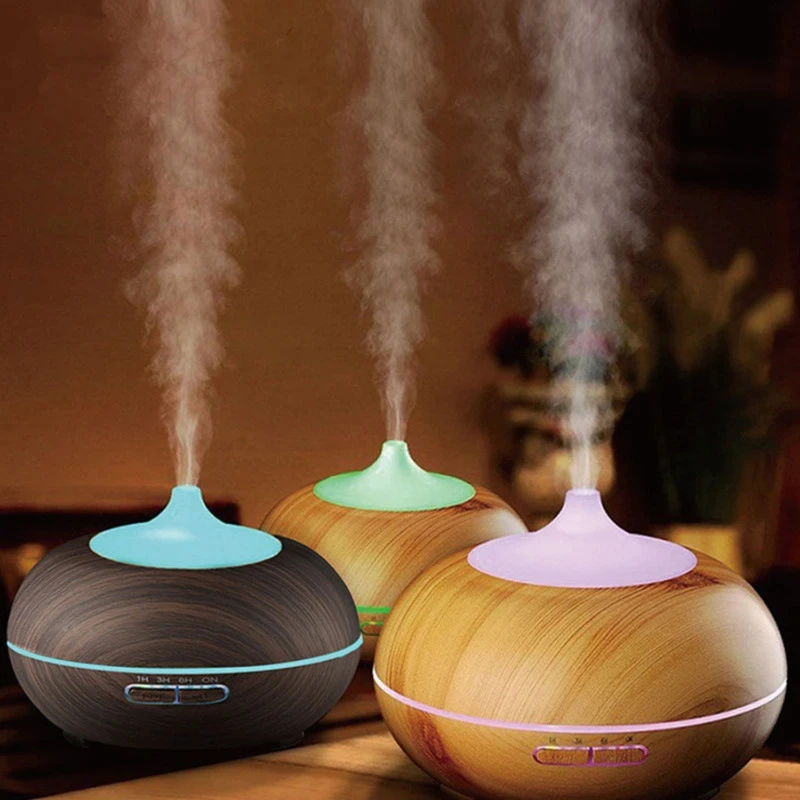 500ml Wood Grain Air Humidifier and Diffuser