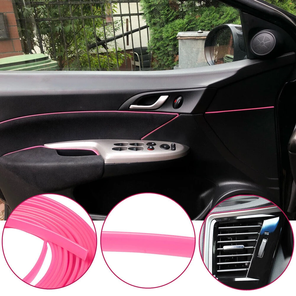 Tiras decorativas para coche, accesorios de estilismo para Interior y  Exterior, línea de moldura, Color rosa y morado - AliExpress