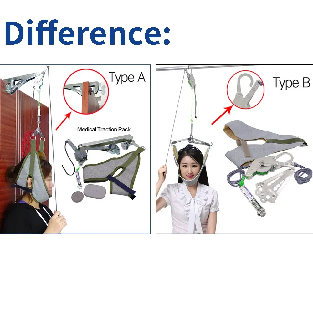 Neck Massager Door Hanging Cervical Neck Traction Device Adjustable Head Cervical Spine Massage Relaxing Stretcher Tools