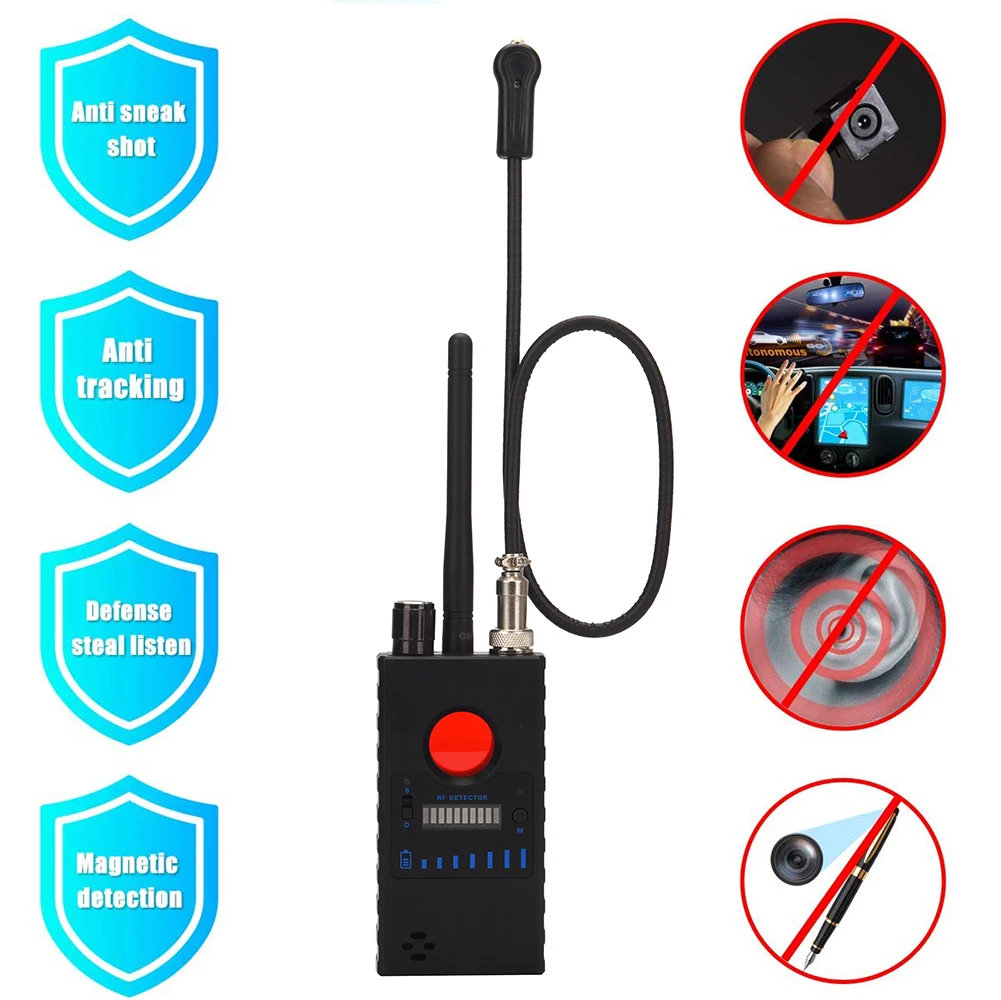 

Anti-Spy Wireless RF Signal Detector GPS GMS Finder Tracker Scanner Locator Protect Security Anti-wiretapping Device