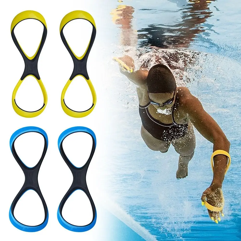 Ergonomic Swim Training Paddle with Resistance Forearm Brace for Stroke Improvement