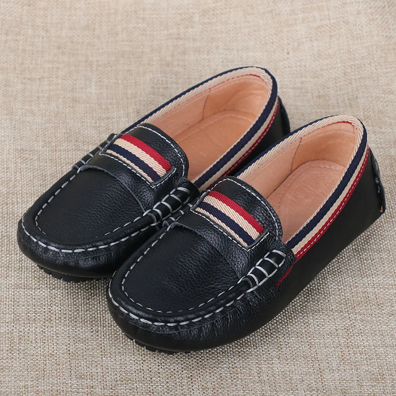 New Boys Leather Shoes Children Casual Loafers Student Black Dress Shoes Flats Kids Spring/Autumn Moccasins 019 comfortable sandals child