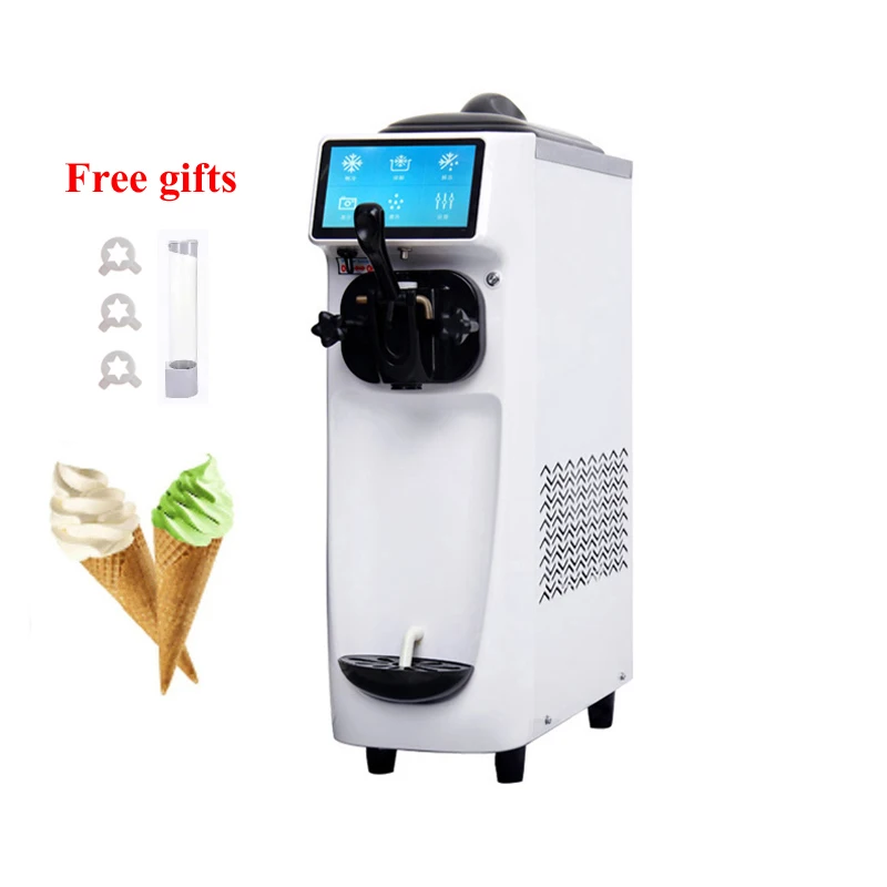 

Commercial Ice Cream Machine Desktop Soft Ice Cream Maker Sweet Cone Ice Cream Vending Machine 1050W