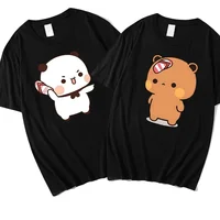 Couple Bubu Is Throwing Flip-flops At Dudu Summer Tshirt Dudu Was Threw Flip-flops By Bubu Since He Teases Bubu Summer Tee Tops 1