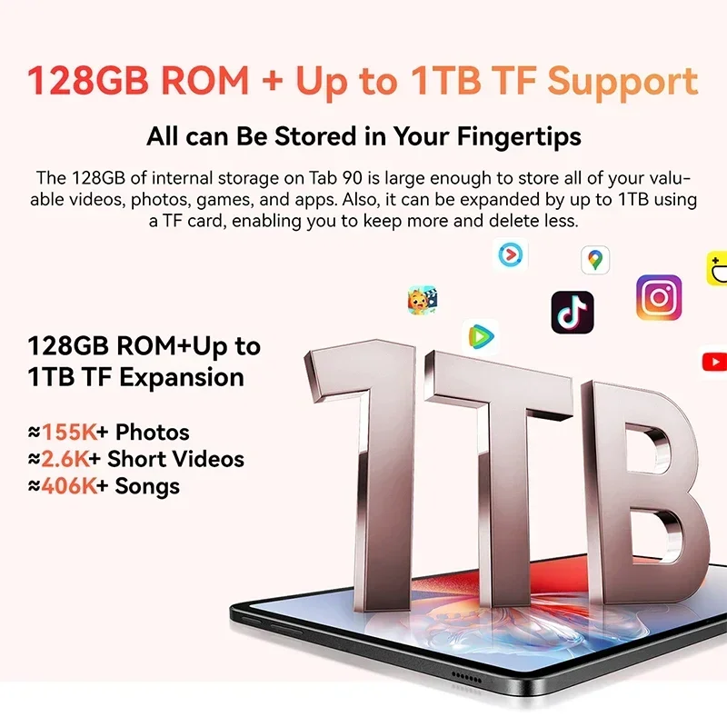 2025 New Blackview Tab 90 4G tablets 10.92-inch Display 8GB 128GB Widevine L1 8200mAh Battery Android 14 Dual Speakers PC Pad 6