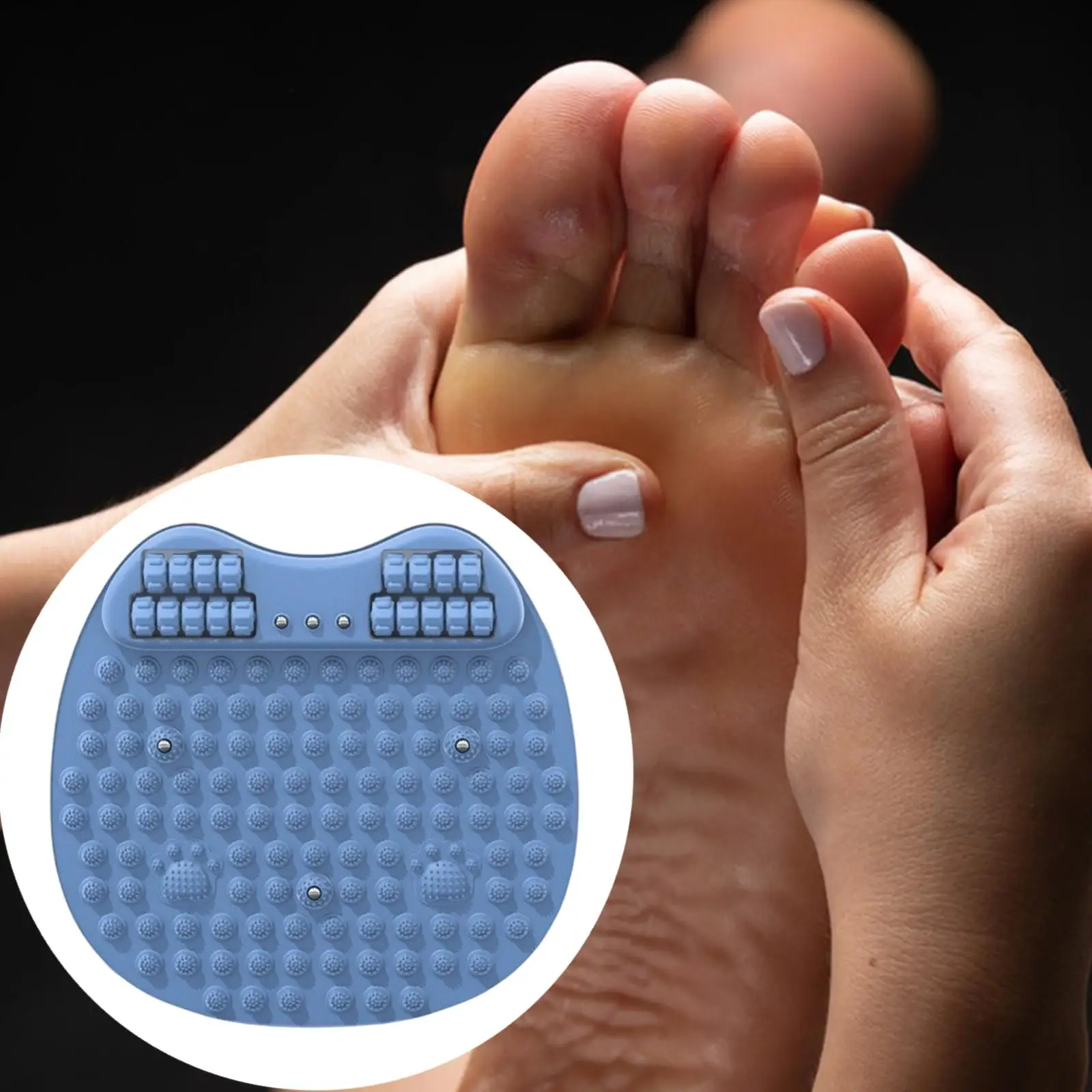 Foot Massage Roller Mat Acupressure Mat with Rollers Design Anti Slip Flexible