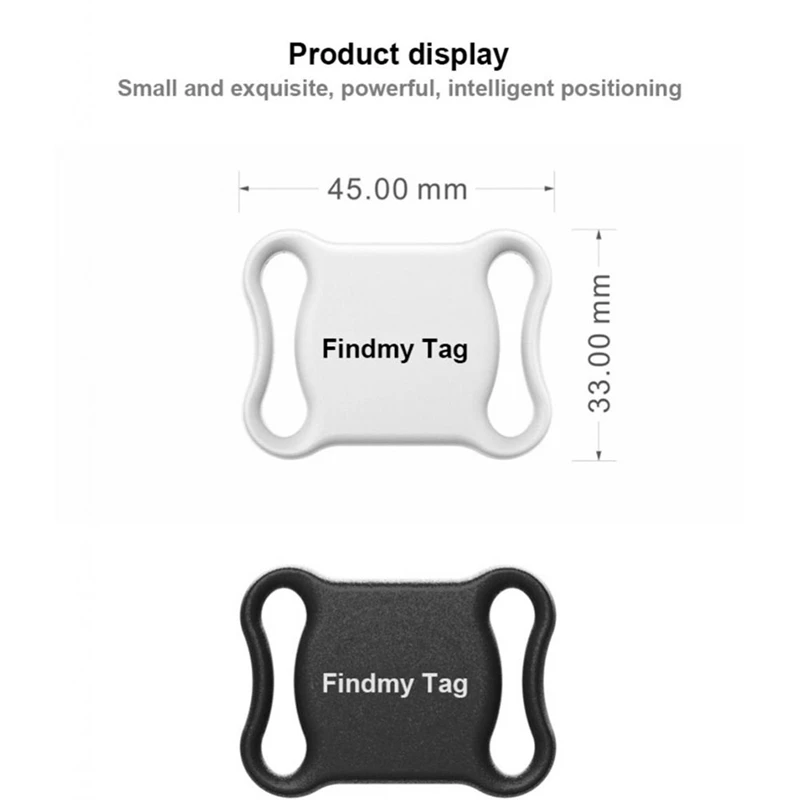 Mini GPS Tracker 2.4G Low-Power WIFI Locator Car Pets Airtags Smart Finder Key Finder Positioning Findmy Tag APP Durable (White)