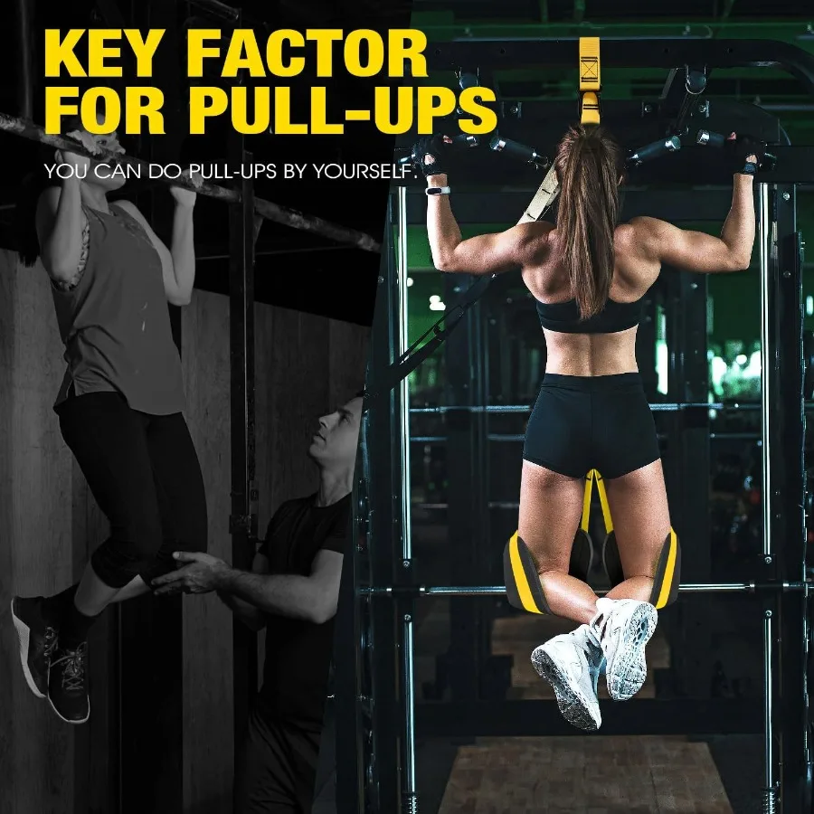 Pull Up Assistance Bands, Resistance Bands for Pull Up Bar Workout, Adjustable Heavy Duty Pull Up Assist Equipment with 4 Assist