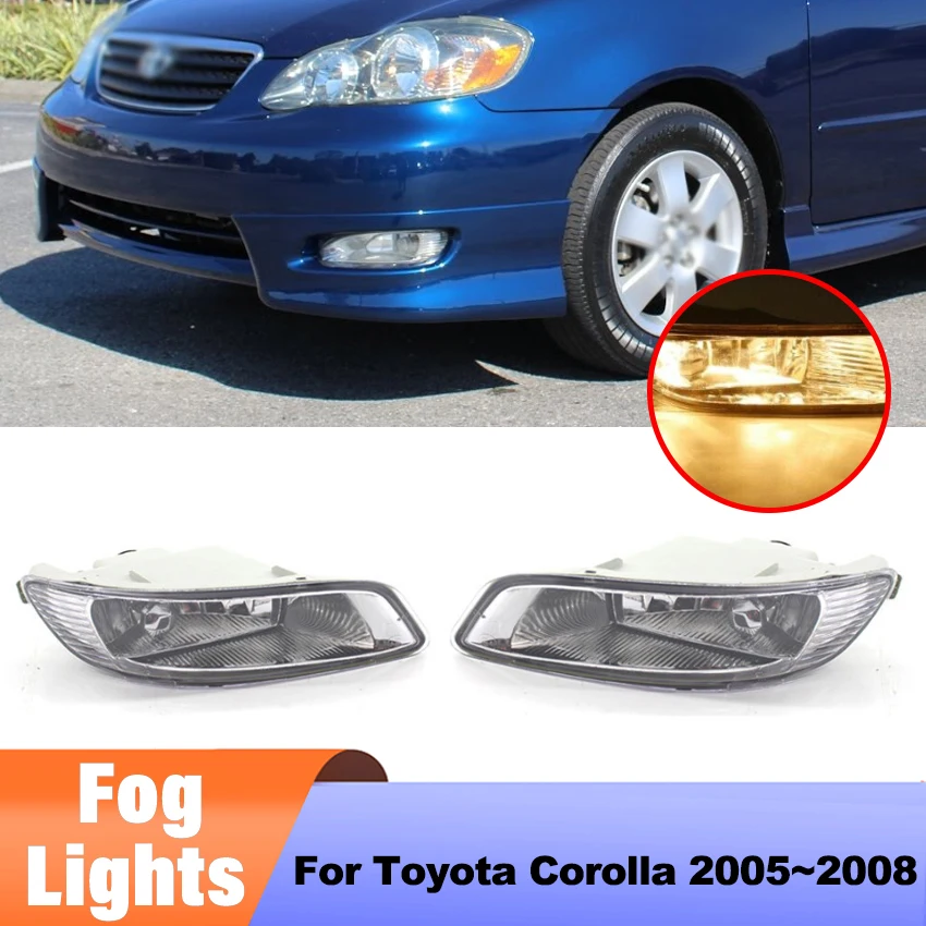 Car-Front-Fog-Light-For-Toyota-Corolla-2005-2006-2007-2008-Clear-Fog ...