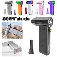 52M/S Portable Turbo Fan 140000RPM Mini Turbo Jet Fan Brushless Motor Handheld Duct Fan Type-C Charging with Power Display Compu 1
