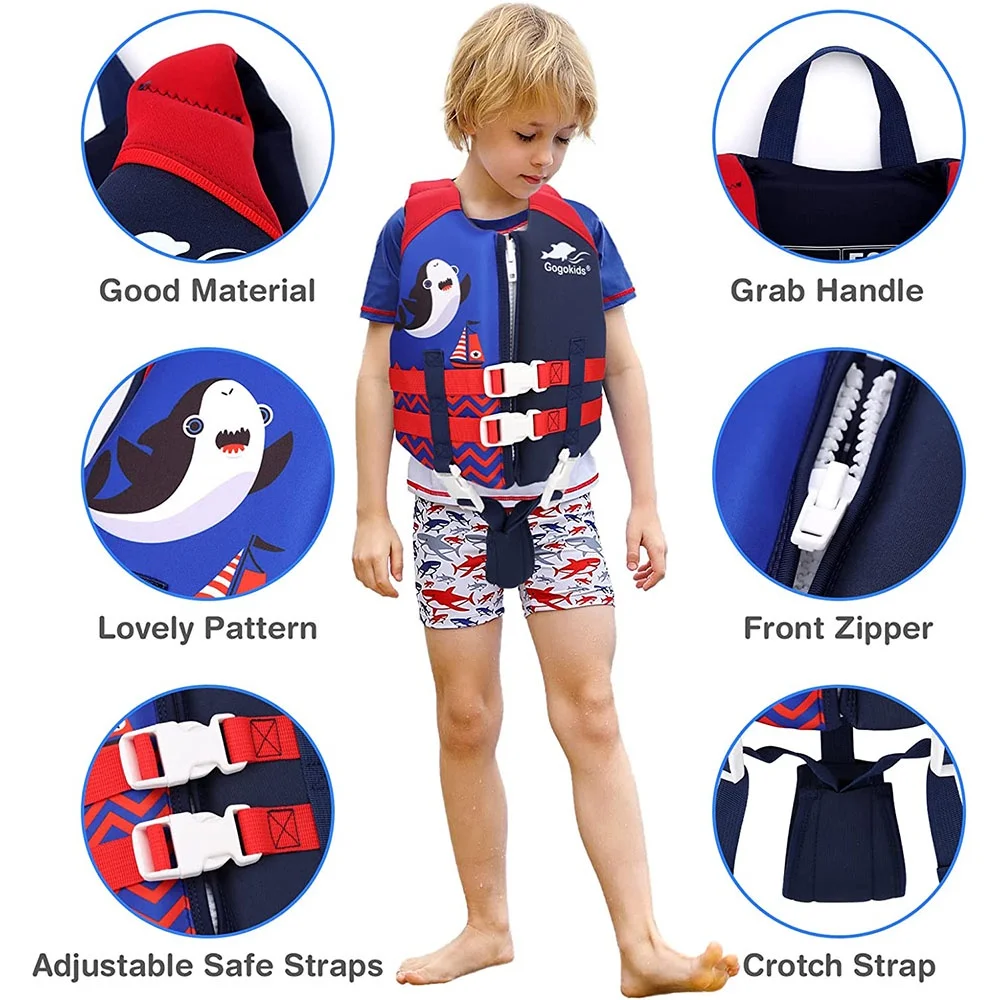 Life Jacket Children's Neoprene Watersport Buoyancy Vest Water Sports Beach Surfing Swimming Sailing Rafting Safety