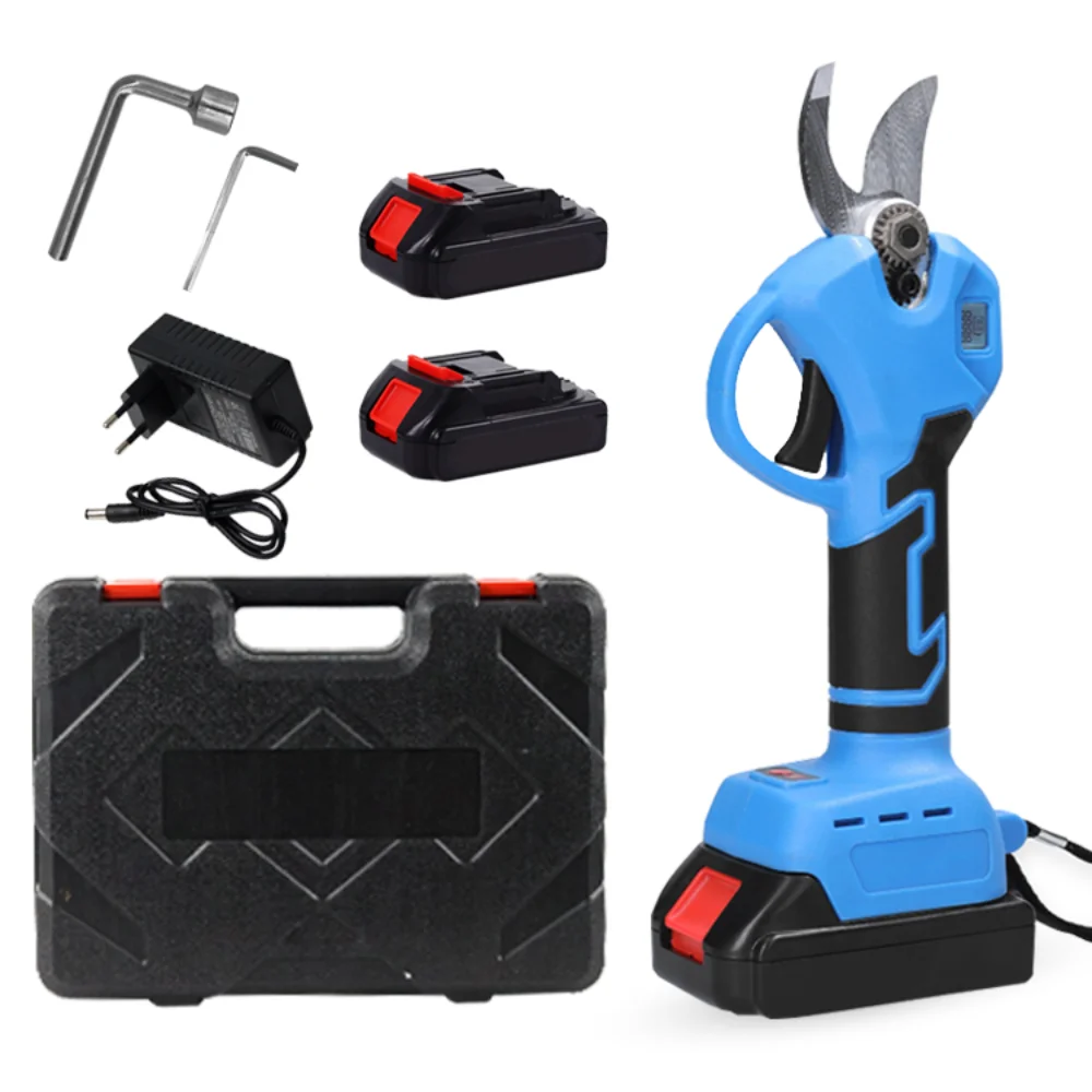 

88V Cordless Electric Pruner Shear Fruit Tree Bonsai Brushless Tree Branches Cutter Scissor with Display for Makita Battery