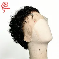 Perruque Courte Bouclée Hesperis pour Homme, Lace Frontale 13x6, Cheveux Humains Remy Pré-Style, Couleur Naturelle, Perruque Garçon pour Hommes 2