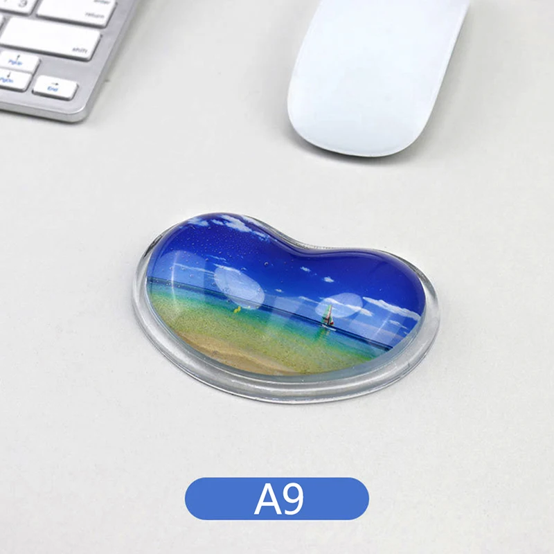 2 Poggiapolsi In Gel Trasparente Per Tastiera E Mouse - Set Ergonomico In Silicone Rinfrescante - Antiscivolo Per Ufficio E Gaming - 3