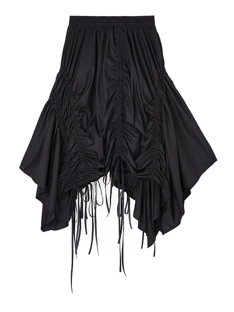 [EAM]  ź 㸮  ұĢ ش Drawstring  ٵ ĿƮ  м  ο   2025 1DJ0643