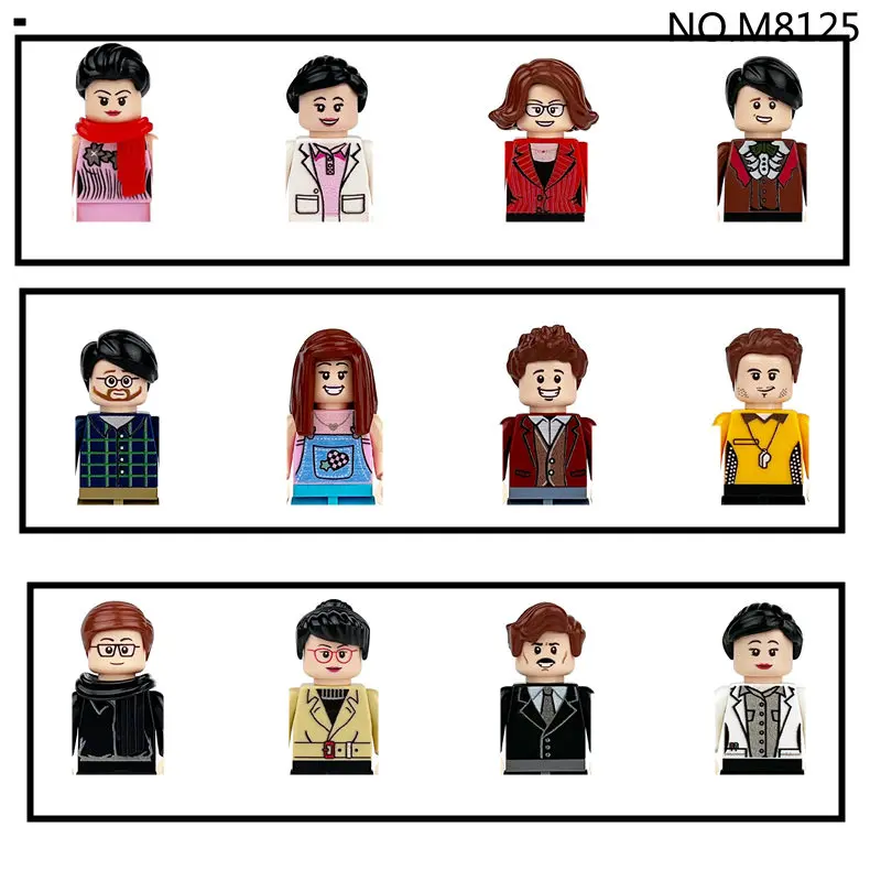 Action Mini Figures DIY Accembling Building Block Figures Bridals Girls Doctor Nurse Engineers Couriers Kids Gift Toys