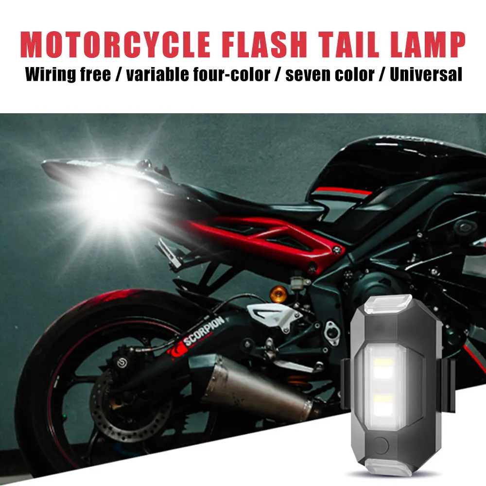 4/7 Colors Drone Light Motorcycle Modified Light Mountain Bike Taillight Flashing Warning Lamp Universal Strobe Drone Lighting star night light