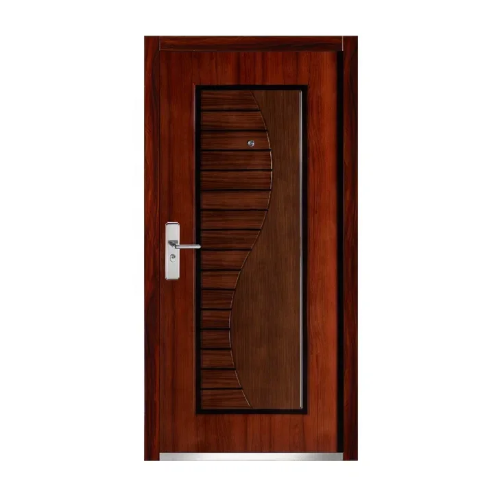 China Manufacturer House Front Door Designs Steel  Entry Exterior Security Steel Door 3