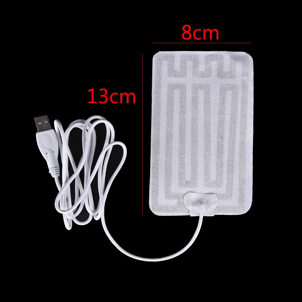 2pcs HOT!5V Carbon Fiber Heating Pad USB Heating Film Electric Infrared Fever Heat Mat Winter Warm Arm Waist Heat Glove 3