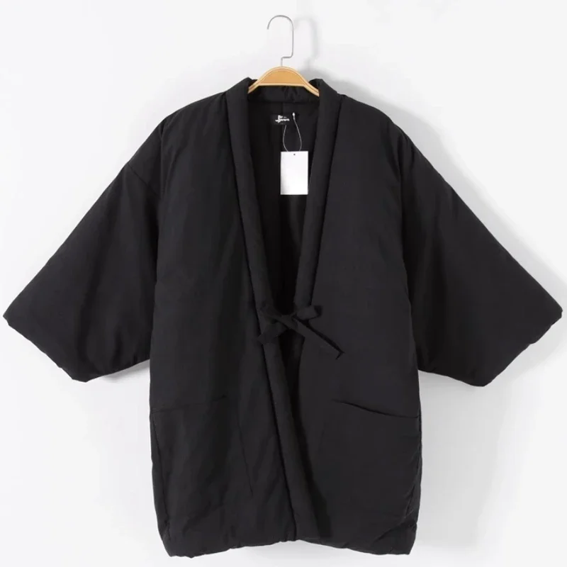 Japanese Kimono Cardigan Hanten Jackets Coats Kimono Winter Cardigan Haori Women Warm Thicken Yukata Men Japanese Vintage