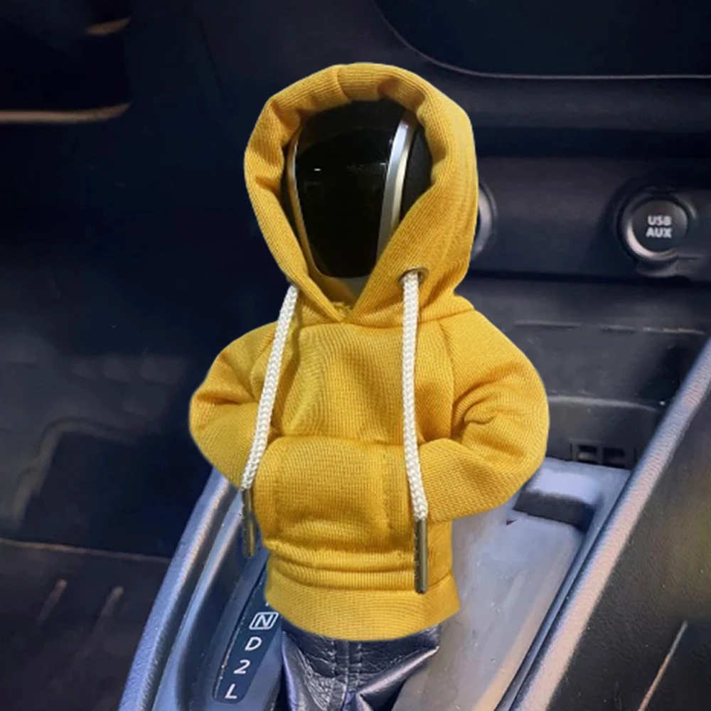 Hoodie Car Gear Shift Cover Fashion Gearshift Hoodie Car Gear Shift Knob Cover Manual Handle Gear Sweatshirt Change Lever Cover images - 6