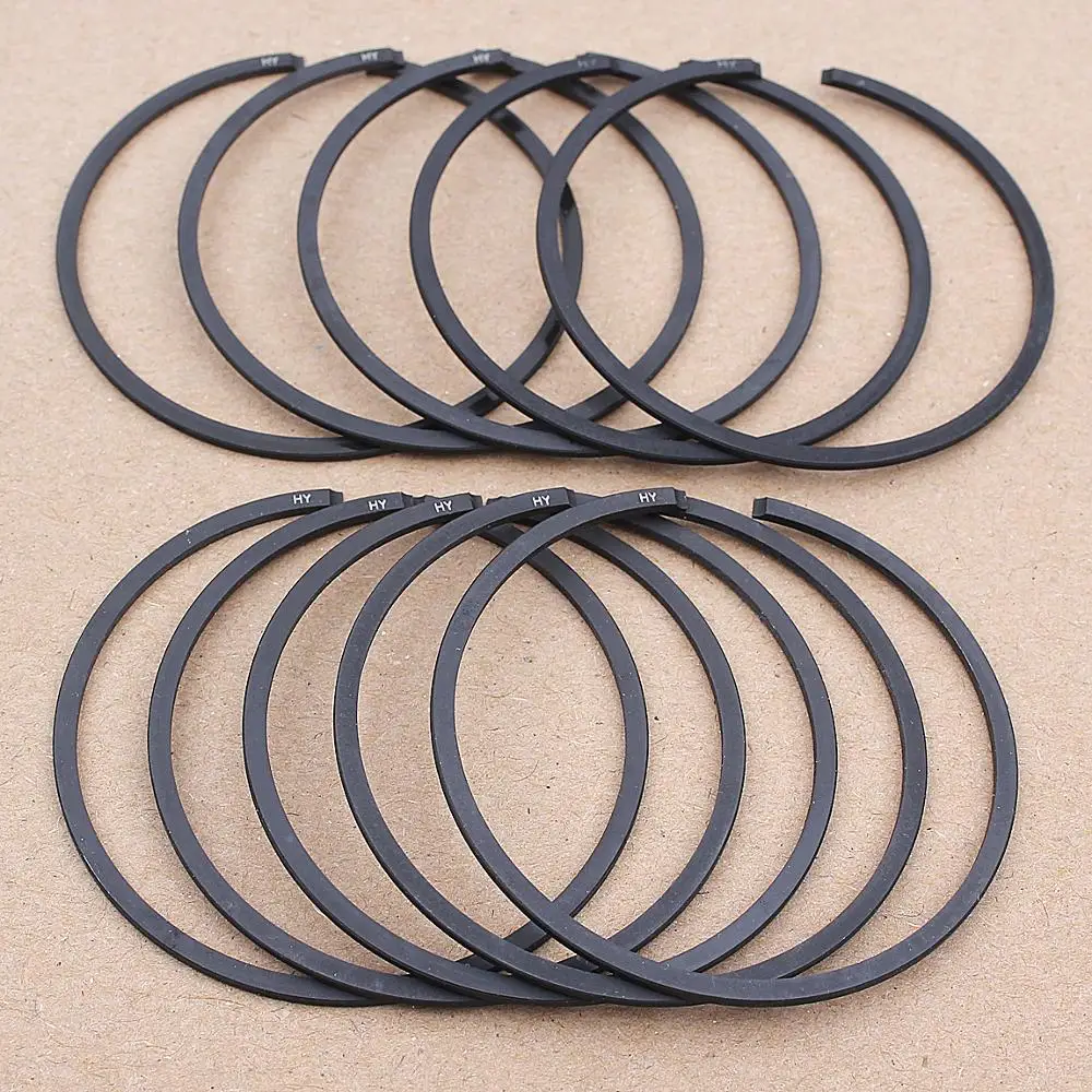 10-Pack Piston Rings 50mm X 1.2mm - Replacement For Husqvarna 365 372XP Chainsaws & Stihl MS440