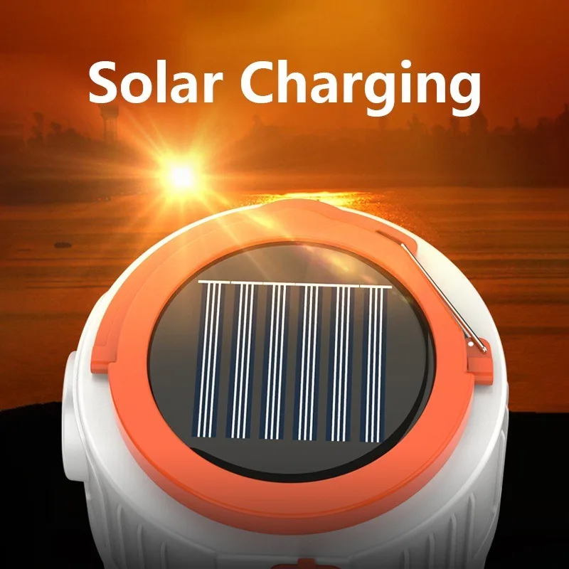 Solar Light Bulb Camping Solar LED Light USB Rechargeable 5Lighting Modes Tent Hanging Bulb for Outdoor Hiking Emergency Outage camping lamp camping lights solar lantern