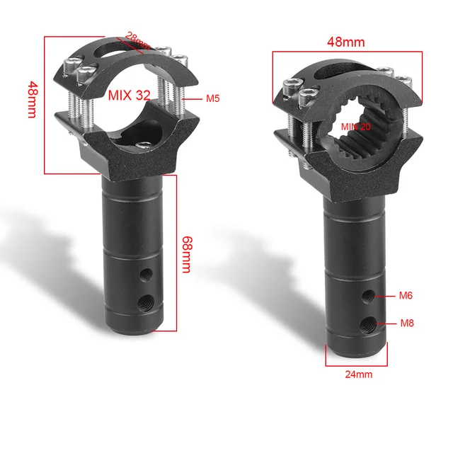 Staffa Per Frecce Moto – 2 Pezzi In Acciaio, Supporto Di Montaggio Per Indicatori Di Direzione, Adatto A Forcella Anteriore 30-45 Mm, Colore Argento - 3