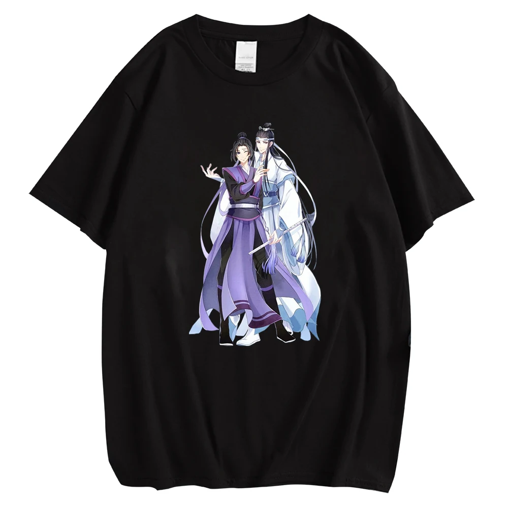 

HX Fashion Cotton Tees Cartoon Anime Mo Dao Zu Shi Female T-shirt Casual Male Tees Harajuku Unisex Tops Dropshipping