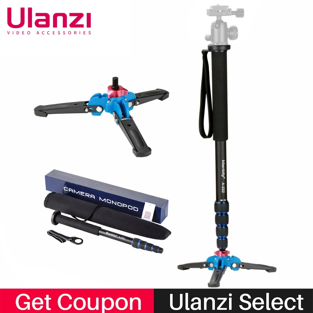 

Ulanzi Monopod For Hunting Professional Aluminium Camera Tripod 65 inch 5 Sections Manbily for Canon Nikon Gopro 6 Action Camera