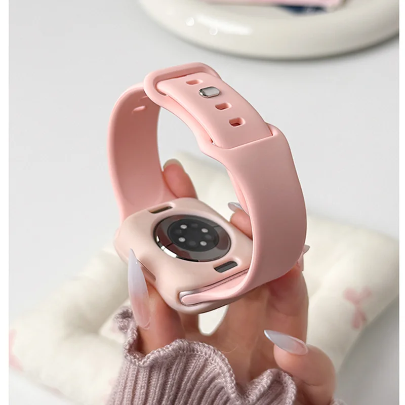 Premium Silicone Strap with Soft Protective Case