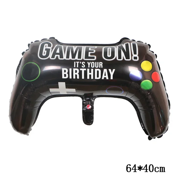 Colorful Party Decoration Banner and Balloon Set for Kids' Gaming-Themed Birthday Celebration