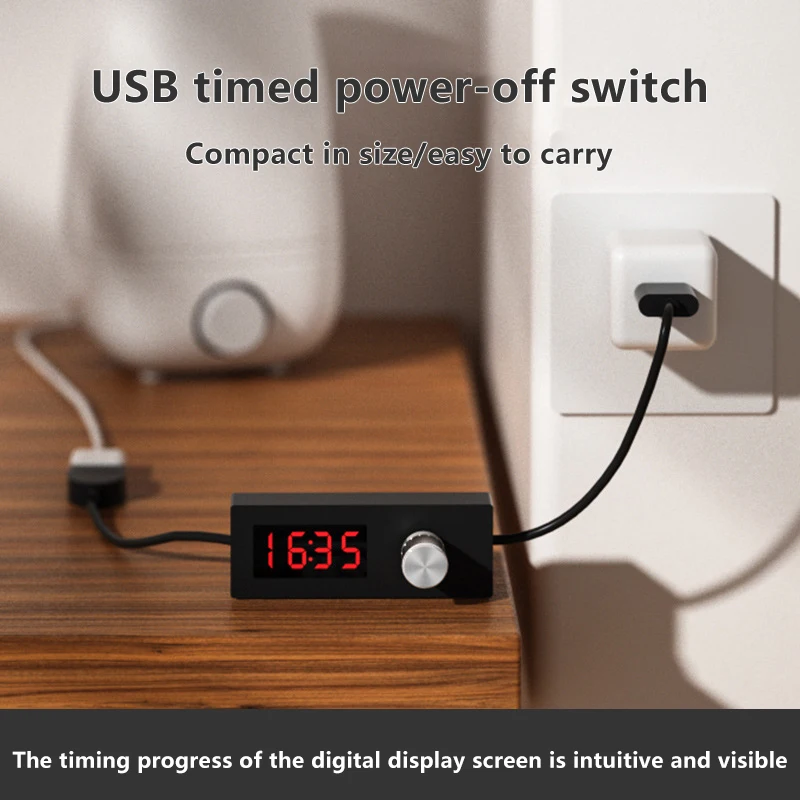 24시간 자동 종료 타이머 디지털 카운트다운 타이머 USB 스위치 케이블 와이어 가정/사무실용 휴대용 조절식 타이머 스위치