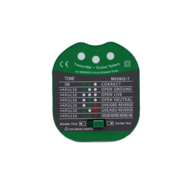 Tester Interruttori Automatici Eujgoov MS5902 - Presa EU, 110-250V