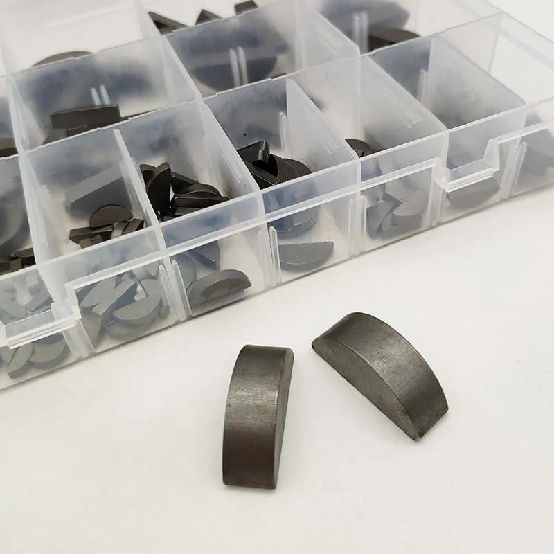 80PCS 탄소강 키 구색 세트 미터법 하프 문 샤프트 드라이브 패스너 기계 산업 우드 러프 키 하프 문 세트
