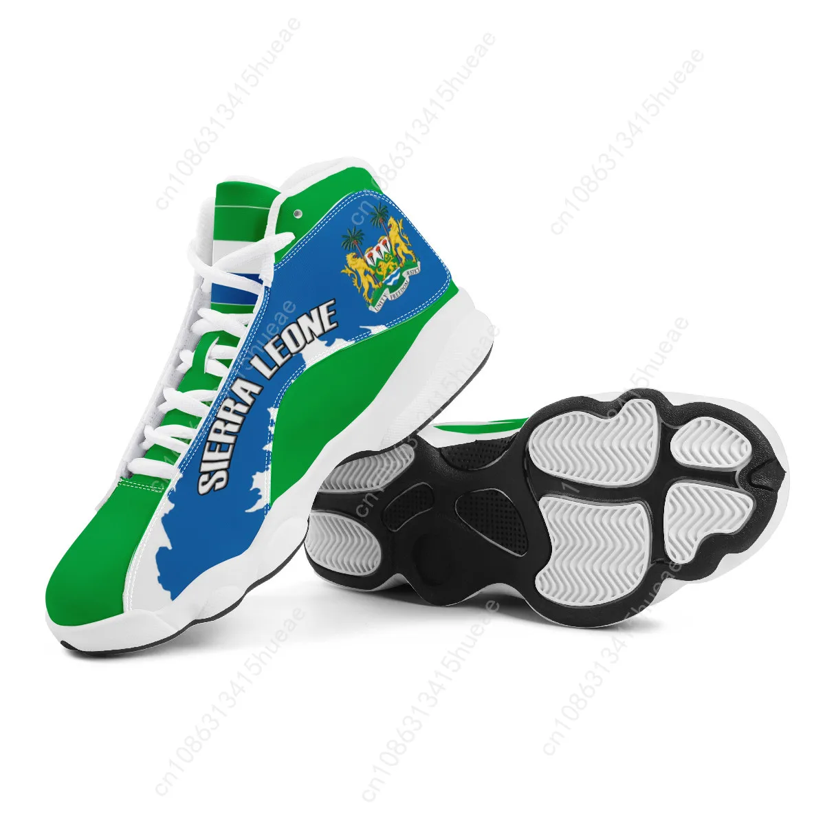 New Sierra Leone Flag Pattern Teens Sneakers Trendy Cozy Soft Basketball Shoes Outdoor Men Non-slip Durable Running Tennis Shoes