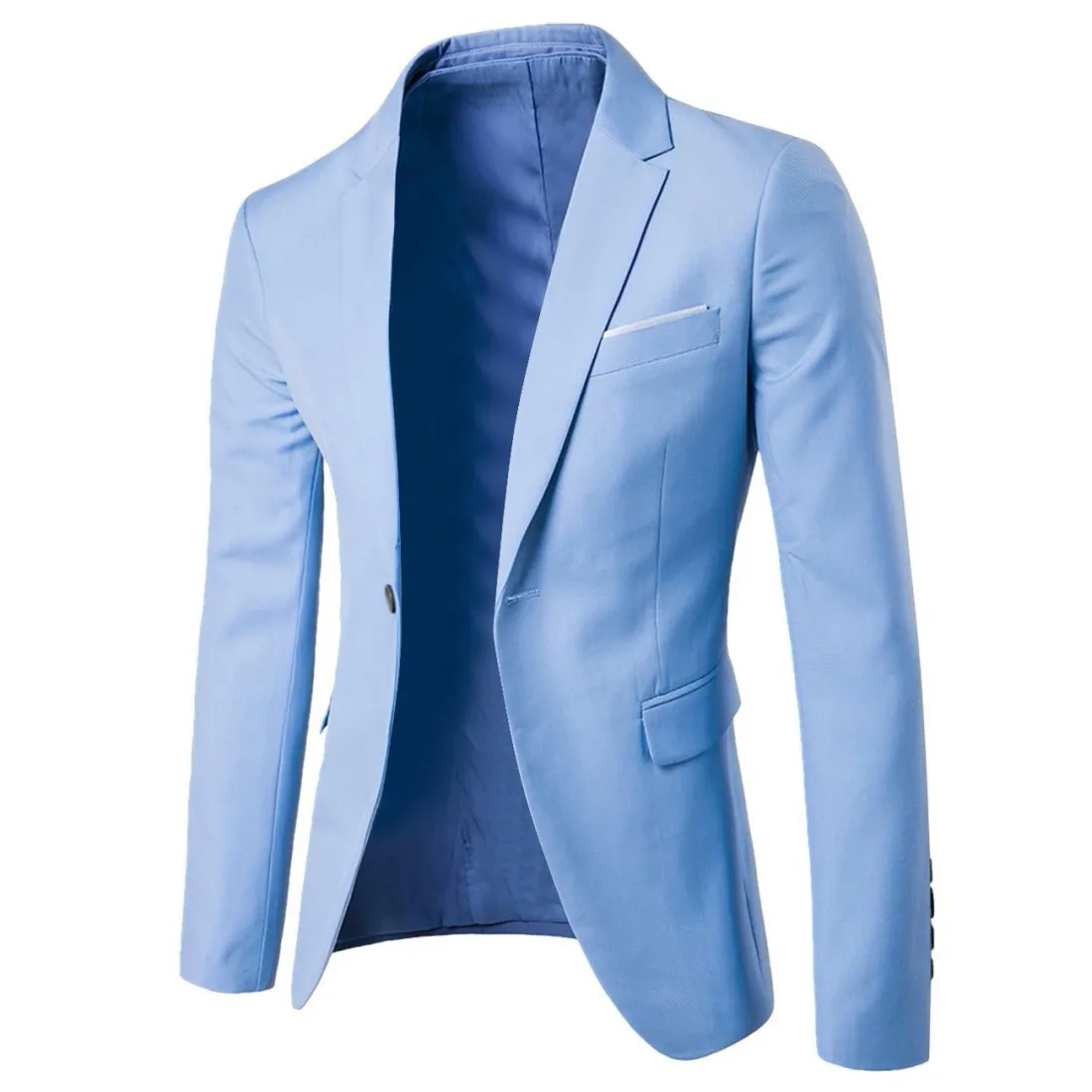 Mens Casual Spring Blazer Slim Fit One Button