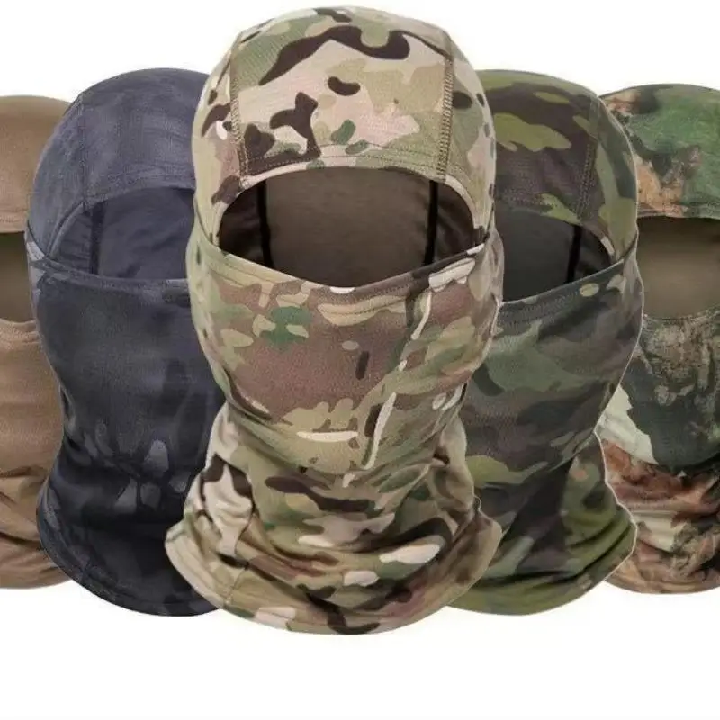 Cycling Face Mask Outdoor Cycling Sunscreen Insect Proof Breathable Sweat Absorbing Camouflage Hood Quick Drying Hat And Headscarf