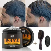 Curly Hair Cream Wave Kit for 360 Waves Hair Styling Pomade Oil Based Style Texture Wave Pomade Gel for Black Men African Braids 1