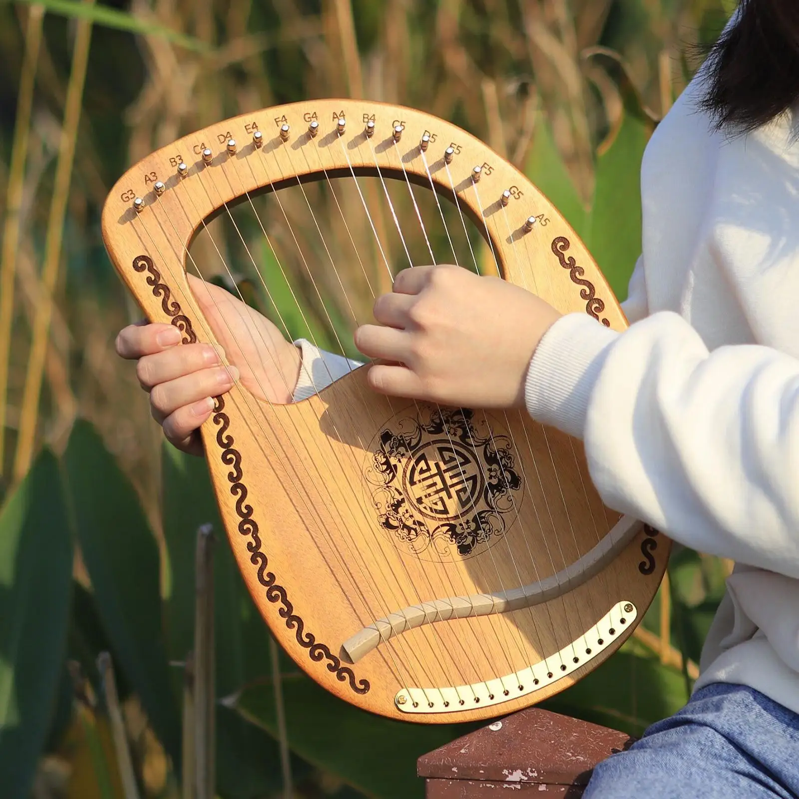 , 16 Harp Body with String Tuning Wrench, Great Gift for , Beginners, Children, Adults