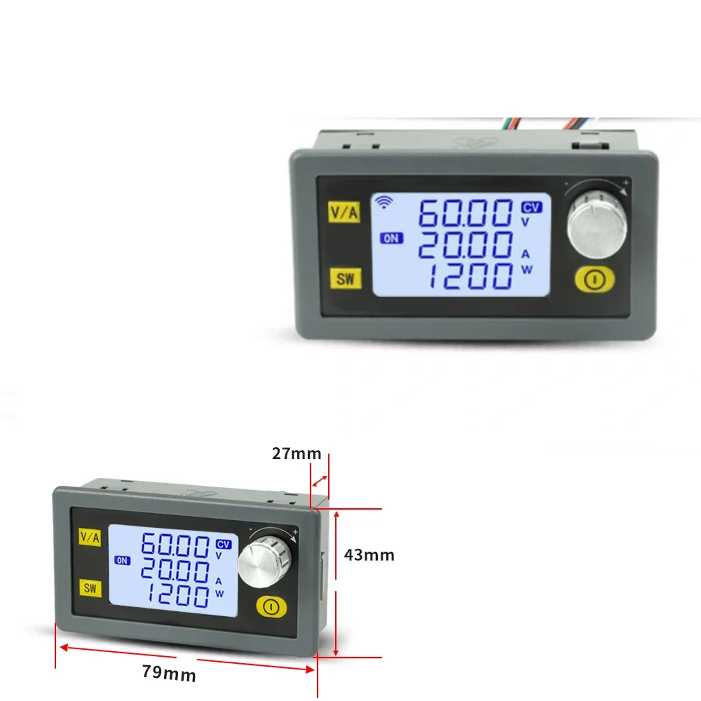 Display Unit for XY6020L CNC Adjustable Stabilized Voltage Power Supply Constant Current Buck Module battery charging module voltage references switching power supply module